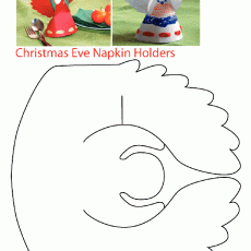 Christmas Eve Napkin Holders DIY Craft Template with Angel and Santa Designs