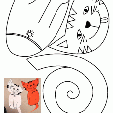Renkli Kedi Çizimleri ve Kesim Şablonları - Eğlenceli Sanat Etkinliği