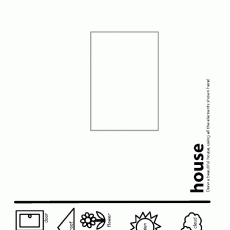 House Drawing Activity Worksheet for Kids