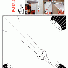 PAPER STORK: Craft Activity for Kids - Cut, Colour, and Create a Flying Stork Model