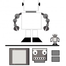 Robot Yapım Kiti: 1 Büyük Robot (BİR) ve 1 Küçük Robot Kılavuzu