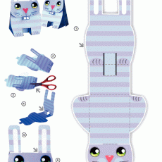 Origami Rabbit Craft Instructions: Papercraft Crafting Steps with Bunny Design