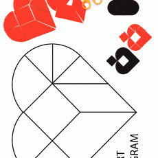 Heart Tangram Educational Activity - 6 Shapes to Create