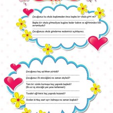 Çocuk Gelişimi Anket Formu: Aile ve Eğitim Bilgileri