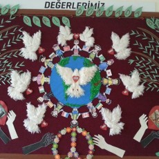 Dünya Barışını Temsil Eden Görsel Etkileşim Materyali