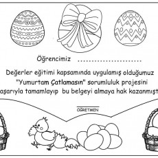 Yumurta Çatlatma Projesi Başarı Belgesi