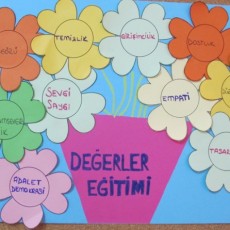 Değerler Eğitimi: Empati, Dostluk, Adalet, Gelişim, Tasarruf, Sevgi, Saygı ve Yardımlaşma Temaları