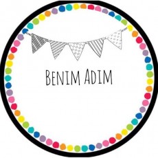 Renkli Banerler ile "BENIM ADIM" Etiket Tasarımı
