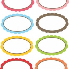 Renkli Oval Etiketler: 8 Farklı Renk ve Şekil