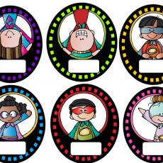 Çocuk Süper Kahraman Avatar Etiketleri: 6 Farklı Karakter