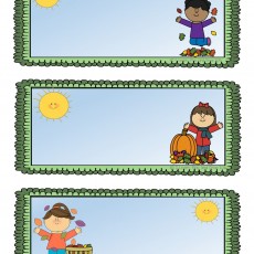 Eğlenceli Sonbahar Temalı Eğitici Kartlar