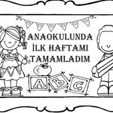 Anaokulunda İlk Haftamı Tamamladım - Eğitim Materyali