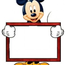 Mickey Mouse Karakteri ile Boş Çerçeve