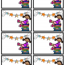 Çocuklar İçin Eğlenceli Kitap Temalı İletişim Kartları