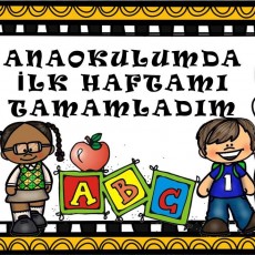 Anaokulunda 1. Hafta Tamamladım - Eğitim Materyali