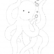Dotted Octopus Drawing Activity for Kids