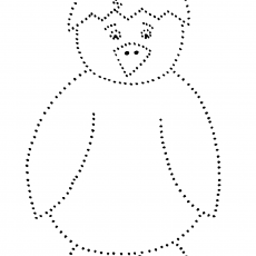 Dot Art Penguin Figure - Educational Art and Animals