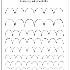 Kesik Çizgileri Birleştirme Etkinliği - Yazma ve Motor Beceri Gelişimi