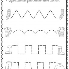 Giyimler ve Eşleştirme Aktiviteleri - Çizgi Çalışması