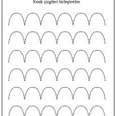 Kesik Çizgileri Birleştirerek El Becerilerini Geliştirme Çalışması