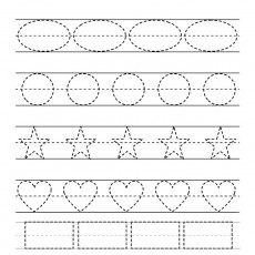 Geometric Shapes Tracing Worksheet for Kids