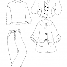 Dotted Clothing Design Template: Sweater, Jacket, and Pants
