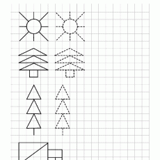Basit Geometrik Şekiller: Güneş, Ağaç ve Araç Çizimleri