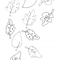 Dotted Leaf Coloring Activity - Educational Art for Children