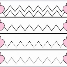 Zigzag ve Kalp Şablon Etkinliği - Kesme ve Boyama Faaliyeti