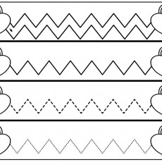 Zigzag Patterns with Heart Locks - Educational Activity for Line Drawing and Pattern Recognition