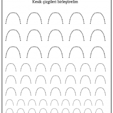 Kesik Çizgileri Birleştirme Çalışması - 10 Adet Yarım Çember