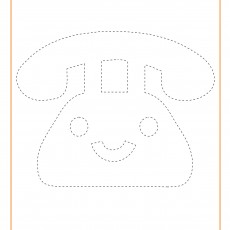 Çizgi Karakterli Telefon Çizimi