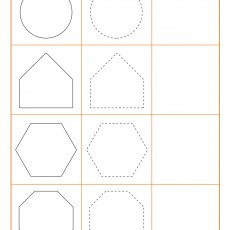 Geometric Shapes Identification Worksheet - Dört Çeşit Geometrik Şekil: Daire, Altıgen, Sekizgen, Beşgen