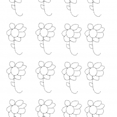 Dot-to-Dot Flower Tracing Activity - 16 Flowers