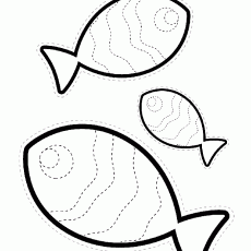 Üç Farklı Boyutta Balık Resmi - 3 Fish Shapes for Coloring