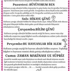 Eğitim Materyali: Hafta Projesi Planı - Çocuk Etkinlikleri