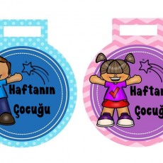Haftanın Çocuğu Başlık Etiketi - Kız ve Erkek Figürü