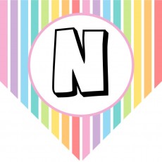 Rainbow Patterns and Letter N Educational Material