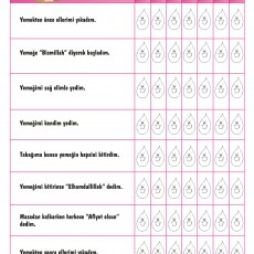 Yemek Âdabı Takip Çizelgesi: Sağlıklı Beslenme Alışkanlıkları