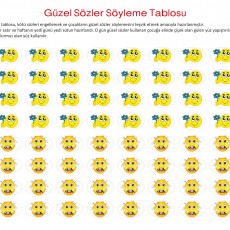 Güzel Sözler Söyleme Tablosu - Duygusal İfade Çizimleri