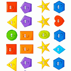 Renkli Geometrik Şekiller ve Duygular Eğitici Materyali