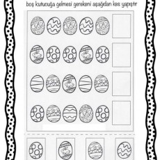 Yumurta Ürünlerini Takip Et Etkinliği - Kes Yapıştır Aktivitesi