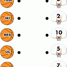 Basketbol Sayıları ve Kelime Öğretimi: 2-7 Sayıları İçin Eğitim Materyali