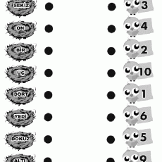 Eğitsel Materyal: Sayılar ve Sayma İşlemleri - 1 İki, 2 Üç, 3 Dört, 4 Beş, 5 Altı, 6 Yedi, 7 Sekiz, 8 Dokuz, 9 On, 10
