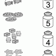 Sayılarla İlişkili Şekerleme, Kurabiye ve Süt Kapları İle Sayma Aktivitesi - 3, 5, 4, 6