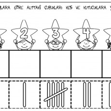 Rakamlarla Kes-Yapıştır Etkinliği: 1, 2, 3, 4, 5 Öğrenme Materyali