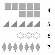 Geometrik Şekiller ve Sayılar - 3'ten 8'e Kadar Tanıma Eğitim Materyali