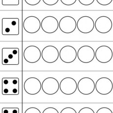 Dice Counting Worksheet for Children - 1 to 6