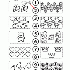 Renkli Formlar ve Şekiller İçin Eğitsel Etkinlik - 1-10 Arası Sayılar ve Nesne İlişkisi