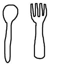 Fork and Spoon Drawing - Eğitim Materyali